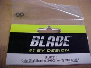 BLADE EFLH2215 = OUTER SHAFT BEARING - 3 X 6 X 2MM (2): BMCX / MSR (NEW) - Picture 1 of 1