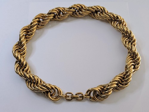 Collana catena corda grossa Givenchy anni 80