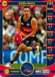 2014 ADELADE CROWS AFL Card EDDIE BETTS - Bild 1 von 3