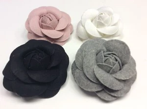 Spilla Camelia in Lana Cotta RASATA Sintetica CM 6 - Picture 1 of 1