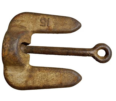 CALIDAD Forjado Antiguo Vintage 15 LB Libra Metal Acero Anclaje Giratorio Pivotante Foto 1 de 4