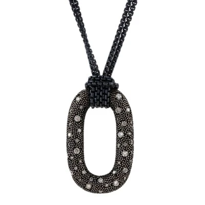 Colar pingente David Yurman meia-noite mesclado com diamantes - Imagem 1 de 4