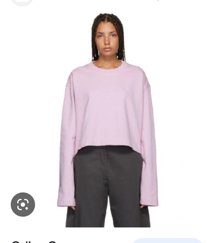 Maglione Swaetshirt ACNE STUDIOS Odice Crop Oversize Embross logo XXS S