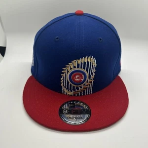 2016 CHICAGO CUBS Snapback Hat New Era 9FIFTY World Series Trophy Never Worn - Picture 1 of 8