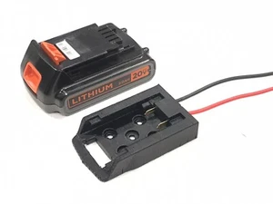 Black & Decker 20V Battery Adapter Holder dock mount w/ Wires for Power Wheels - Picture 1 of 4