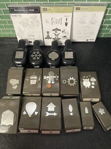 STAMPIN UP PAPER PUNCH LOT OF 15 & 3 Stamp Sets Xmas Easter Flowers Cupcake Owl