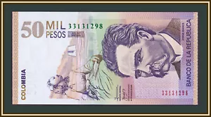 Colombia 50000 pesos 2009 P-455 (455o) UNC - Picture 1 of 2