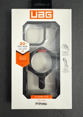 NEW UAG Plasma XTE Case for iPhone 15 Pro Max MagSafe W/ Kickstand Black/Clear - Image 1 of 3