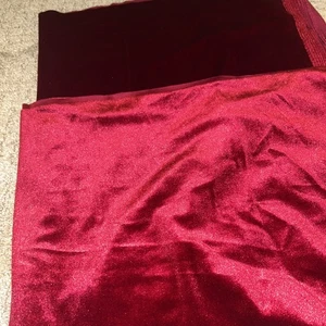 Hotgoden Stretch Velvet Material 38x73 Wine Color Apparel Costume Craft - Picture 1 of 4