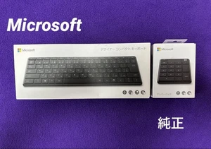 Microsoft Designer Keyboard & Number Pad Black Slim Wireless Keyboard Genuine - Picture 1 of 11