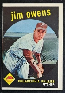 1959 Topps #503 Jim Owens Philadelphia Phillies - EX - Picture 1 of 2