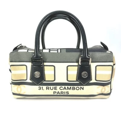 CHANEL Central station Hand Bag Mini Duffle Bag PVC Black - Image 1 of 4