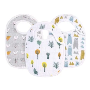 Snap Muslin Bibs for Boys & Girls 3-Pack Baby Bibs for Infants Newborns and T... - Picture 1 of 6
