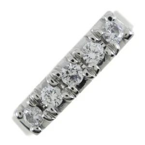 5P One character Ring Pt900Platinum/diamond #4.1(US Size) 3.8g Women - Picture 1 of 6