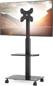 Rolling TV Stand for 19 to 43 Inch LCD LED Flat/Curved Panel Screen Tvs, 16 Leve - Picture 1 of 9