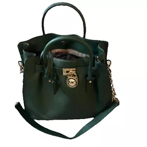 Michael Kors Tasche/Geldbörse dunkelgrün groß Leder - Bild 1 von 8