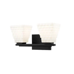 Z-Lite Annalise 2 Light Vanity, Matte Black/Matte Opal - 7514-2V-MB - Picture 1 of 1