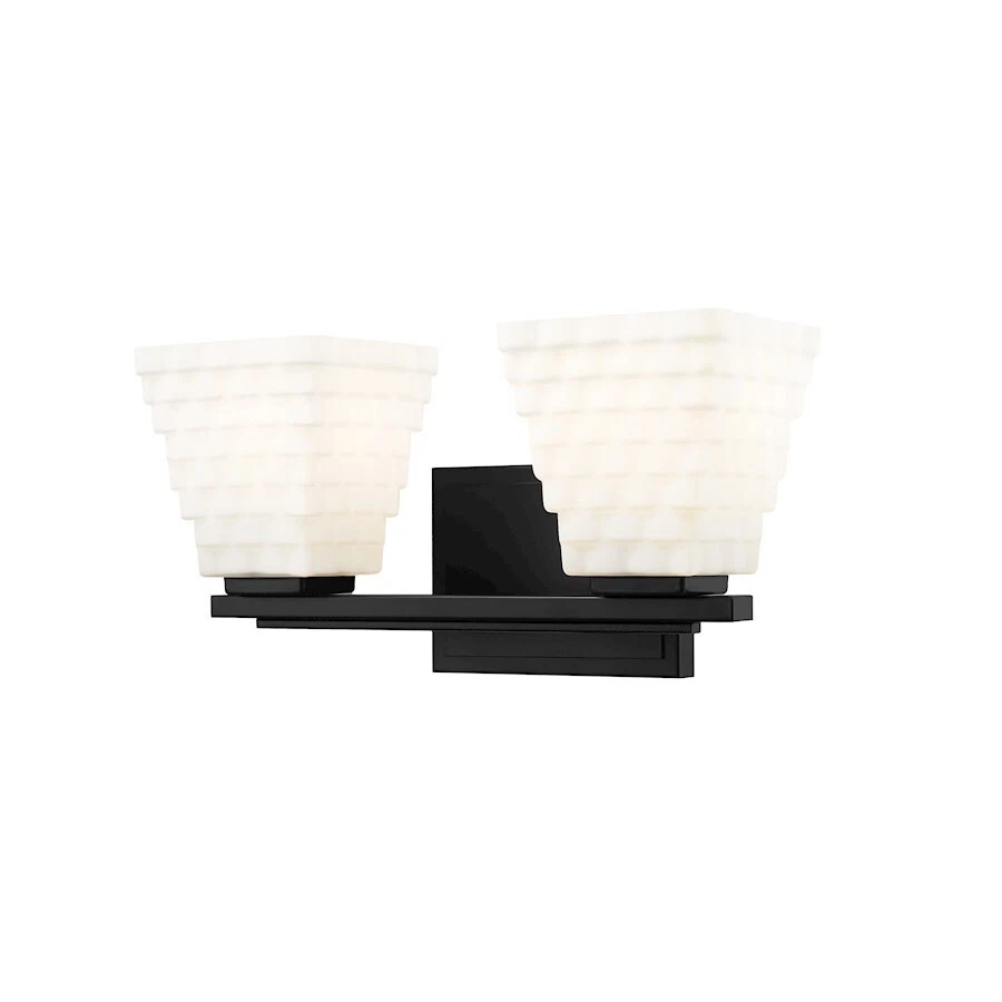 Z-Lite Annalise 2 Light Vanity, Matte Black/Matte Opal - 7514-2V-MB - Image 1 of 1