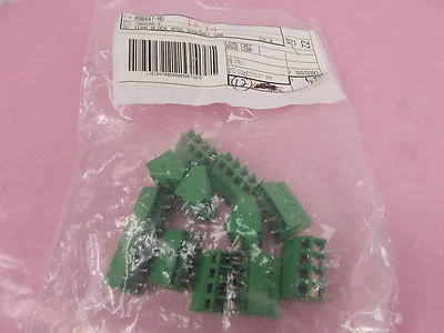  FIXED TERMINAL BLOCKS 4POS 35 DEGREE 5MM (12PCS ) *NEW* - Image 1 of 3