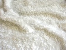 Riccio Teddy Simil Pelliccia Tessuto Materiale - Luminoso Bianco