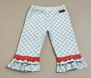 NWT Matilda Jane Bunny Blues Big Ruffles Cropped Leggings Girl's Size 6 - Picture 1 of 2