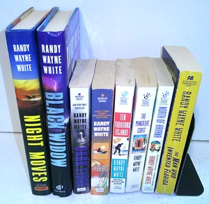 8 Randy Wayne White Books from the Doc Ford series Night Moves Black Widow - Zdjęcie 1 z 4