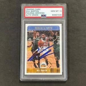 2017-18 NBA Hoops #147 Will Barton signed Auto GRADE 10 Card PSA/DNA Slabbed - Picture 1 of 2