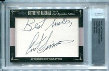 2012 Leaf History of Baseball Curt Simmons CUT SIGNATURE AUTO AUTOGRAPH