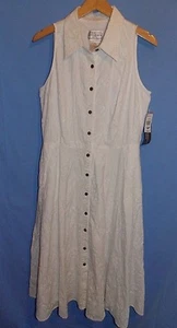 Vestido Karin Stevens Diseño Floral Bordado Talla 14P Blanco - Imagen 1 de 8