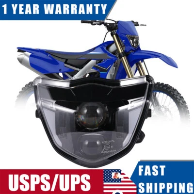 For Yamaha WR 250F/400F/426F/450F TTR110E XTZ 150 125 LED Headlight 2013-2023 - Image 1 of 4