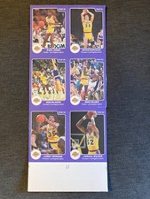 1984-85 Star Company Basketball Los Angeles Lakers 6 Card Panel - RARE