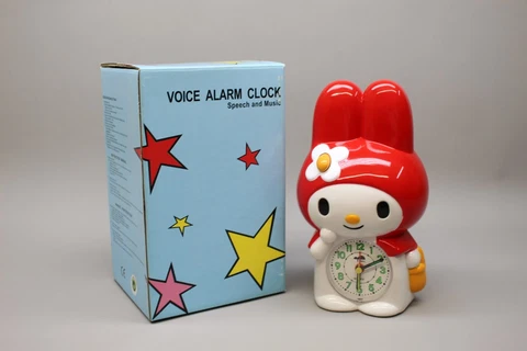 NOS HELLO KITTY MY MELODY BATTERY POWERED VINTAGE VOICE ALARM CLOCK Cover