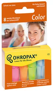 OHROPAX Color Foam Party Ear Plugs (8 Ear Plugs) - Picture 1 of 1