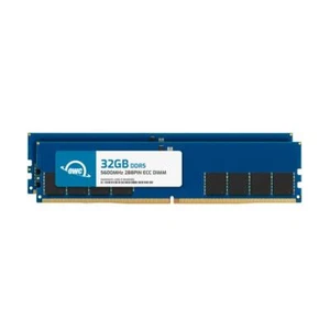 OWC 64 GB (2x32 GB) DDR5 5600 MHz 2Rx8 ECC senza buffer UDIMM 288pin memoria RAM - Foto 1 di 7