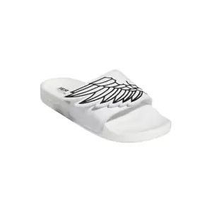 Gr. 7 - adidas Originals x Jeremy Scott weiß Leder Adilette Flügel Schlappen Herren - Bild 1 von 7