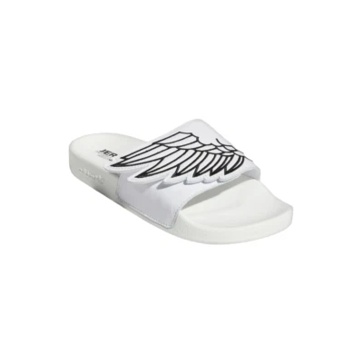 Adidas Originales X Jeremy Scott Cuero Blanco Alas Adilette Slides Para Hombre Nuevo Foto 1 de 4