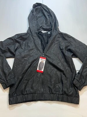 DKNY Sport Women's Black Long Sleeve Full Zip Embossed Lightweight Hoodie Size M - Image 1 of 4