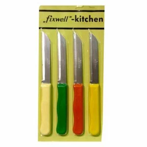 FIXWELL Cuchillo de Acero Inoxidable Cuchillos Multiusos Vegetales Surtido Juego de 4 - Imagen 1 de 5