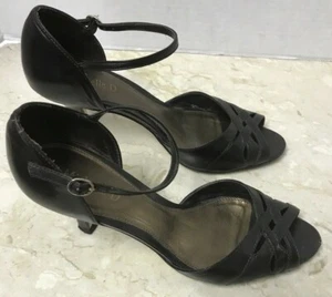 Zapatos de tacón Michelle D marrón/fudge correa para el tobillo punta abierta - 8 1/2 M - Imagen 1 de 7