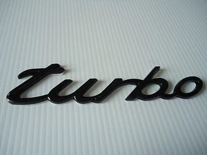 EMBLEMA DE METAL GUARDABARROS LATERAL PARA COCHE 3D TURBO NEGRO - Imagen 1 de 3