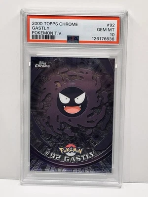 2000 TOPPS CHROME POKEMON T.V. #92 GASTLY PSA 10 GEM MINT - Image 1 of 2