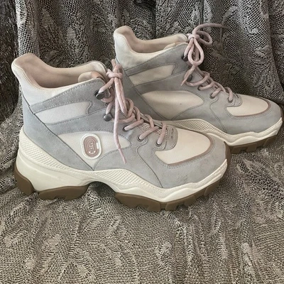 Coach C165 Runner Leather, Suede and Mesh Trainers Size 10B. - Image 1 of 4