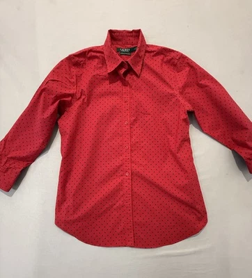 Camisa Ralph Lauren Polk A para mujer con botones mediana elástica informal de negocios  Foto 1 de 4
