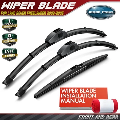3 peças de lâminas de limpador de para-brisa 22"" e 21"" e 14"" para Land Rover Freelander 02-05 - Imagem 1 de 4