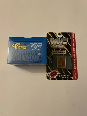 1- 1990 Clásico WWF 145 Cartas Juego Sin Abrir de 7-Hulk Hogans Plus Prendedor Hogan Foto 1 de 4