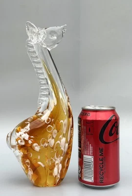 Jirafa de vidrio soplado a mano, 10 pulgadas de alto Foto 1 de 4