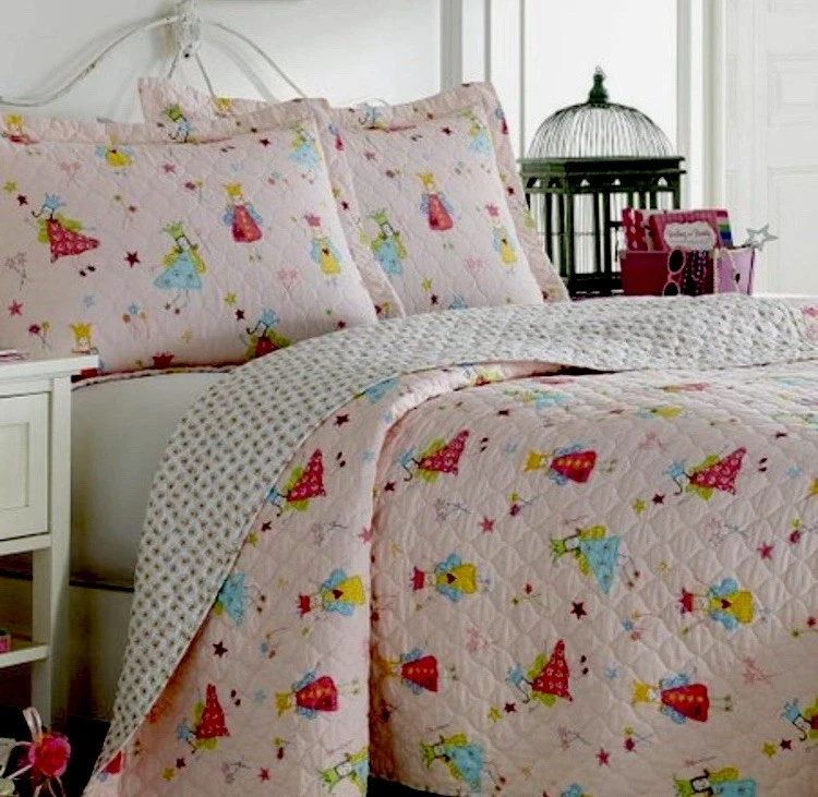 Edredón completo/reina reversible Laura Ashley Pink Hearts & Roses Fun Fairies Foto 1 de 3