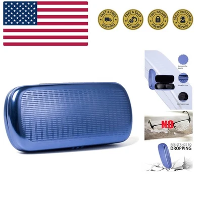 Estuche para gafas de sol a rayas de aluminio carcasa dura de metal caja gafas C... Foto 1 de 4