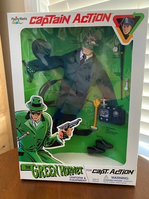 2000 Playing Mantis Captain Action the Green Hornet uniforme y equipo nuevo en caja Foto 1 de 3