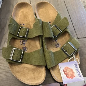 Birkenstock NIB Arizona Avocado Green Soft Footbed Regular Width - 42 W11 M9 - Picture 1 of 7